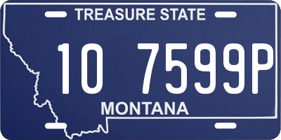 MT license plate 107599P