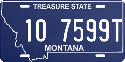 MT license plate 107599T