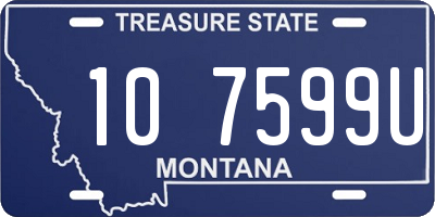 MT license plate 107599U