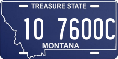 MT license plate 107600C