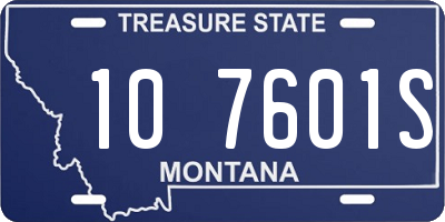 MT license plate 107601S