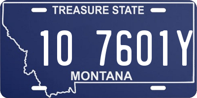 MT license plate 107601Y