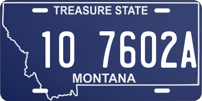 MT license plate 107602A