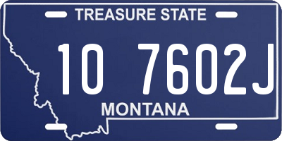 MT license plate 107602J