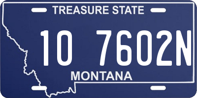 MT license plate 107602N