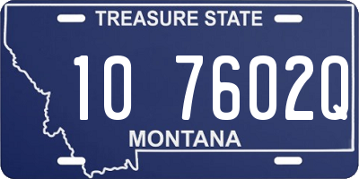 MT license plate 107602Q