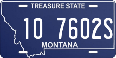 MT license plate 107602S