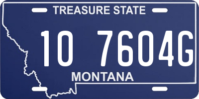 MT license plate 107604G