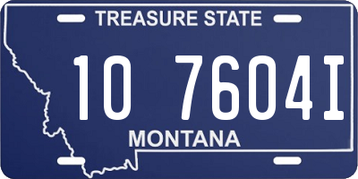 MT license plate 107604I