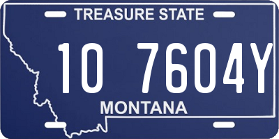 MT license plate 107604Y
