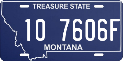 MT license plate 107606F