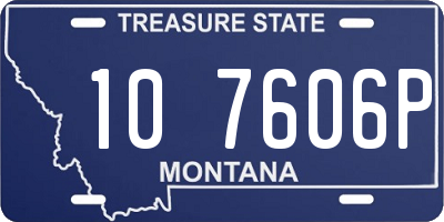 MT license plate 107606P