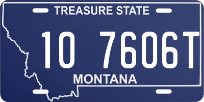 MT license plate 107606T