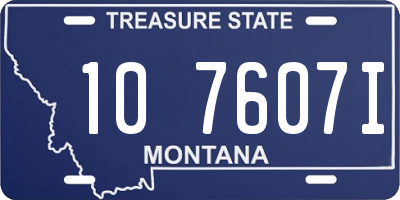 MT license plate 107607I