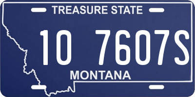 MT license plate 107607S