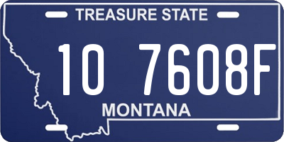 MT license plate 107608F