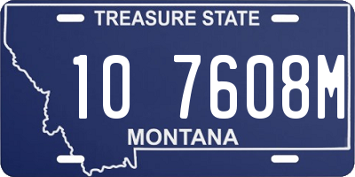 MT license plate 107608M