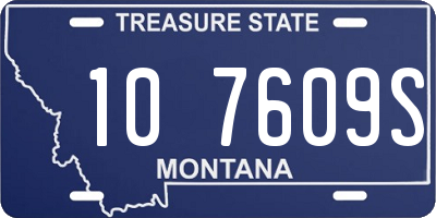 MT license plate 107609S