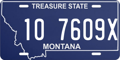 MT license plate 107609X