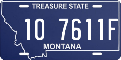 MT license plate 107611F