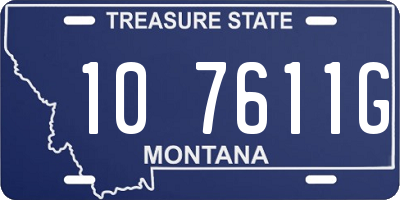 MT license plate 107611G