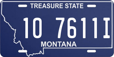 MT license plate 107611I