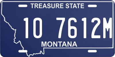 MT license plate 107612M