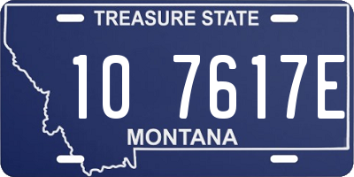 MT license plate 107617E