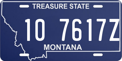 MT license plate 107617Z