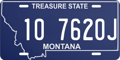 MT license plate 107620J