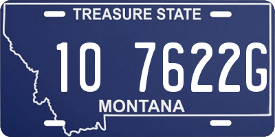 MT license plate 107622G