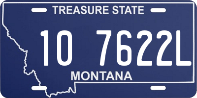 MT license plate 107622L