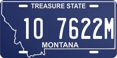 MT license plate 107622M