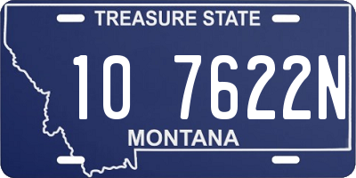 MT license plate 107622N