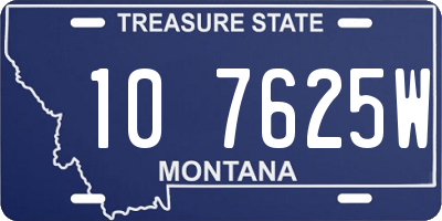 MT license plate 107625W