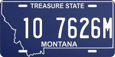 MT license plate 107626M