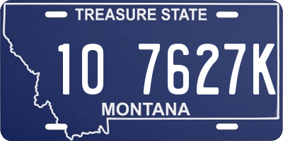 MT license plate 107627K