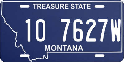 MT license plate 107627W