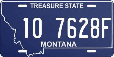 MT license plate 107628F