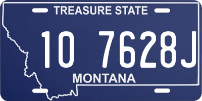 MT license plate 107628J