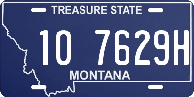 MT license plate 107629H