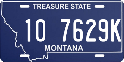 MT license plate 107629K