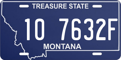 MT license plate 107632F