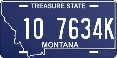 MT license plate 107634K