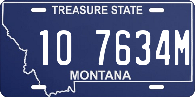 MT license plate 107634M