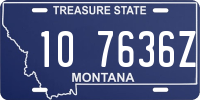 MT license plate 107636Z