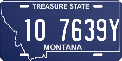 MT license plate 107639Y