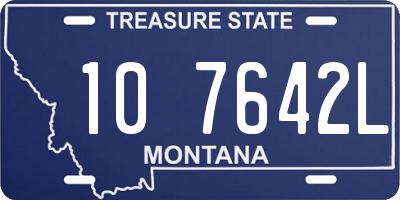 MT license plate 107642L