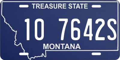 MT license plate 107642S