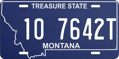 MT license plate 107642T